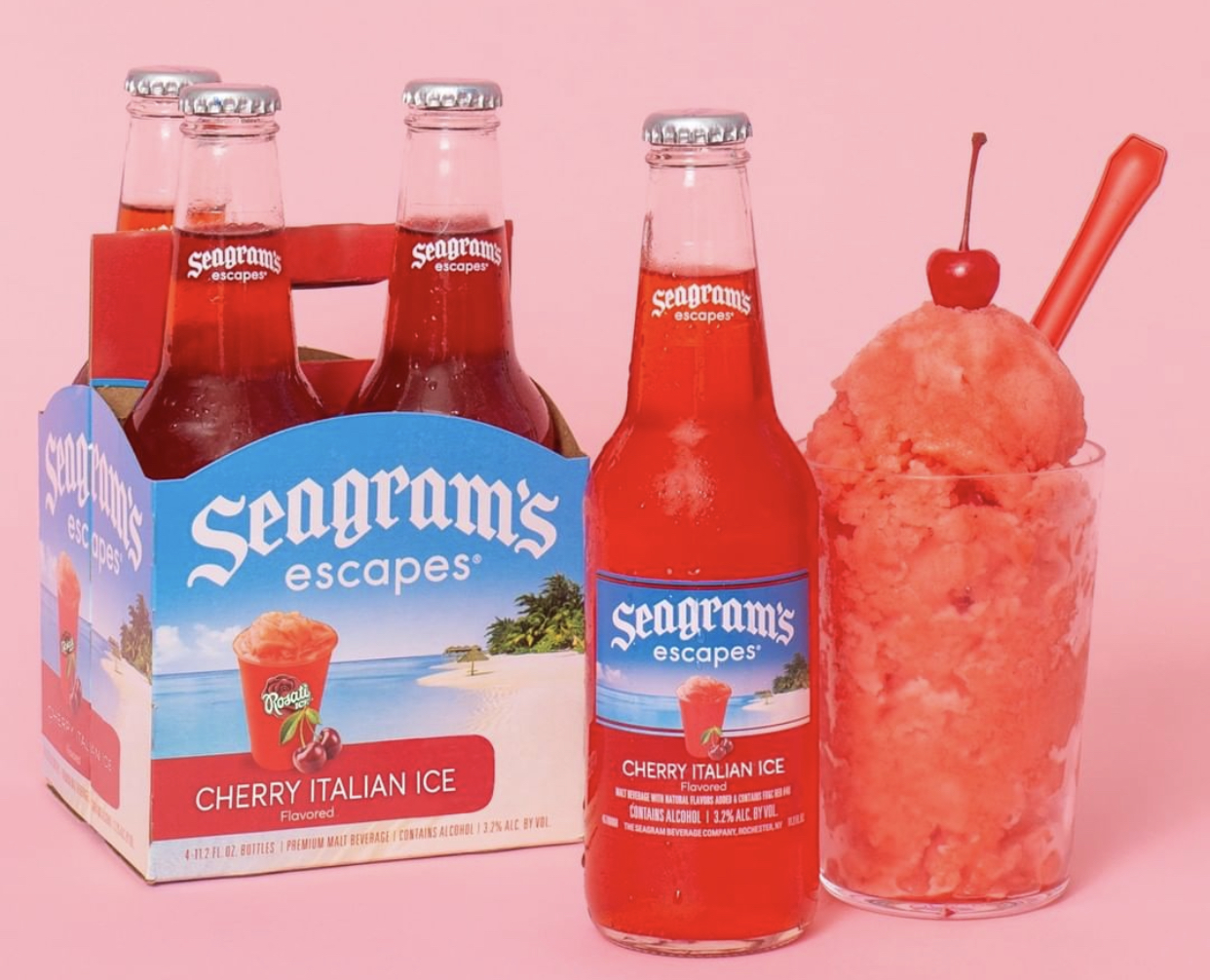 Seagrams Escapes Cherry Italian Ice Cellar 97